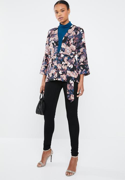 Vero Moda - Marlene short kimono - black