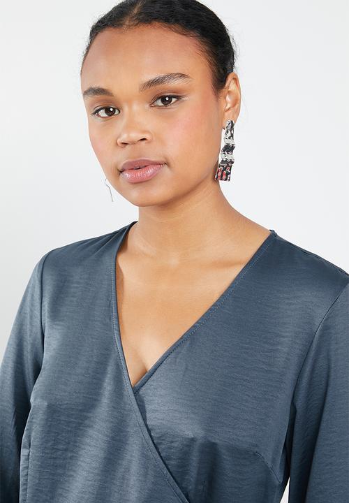 Vero Moda - Florence wrap top - blue