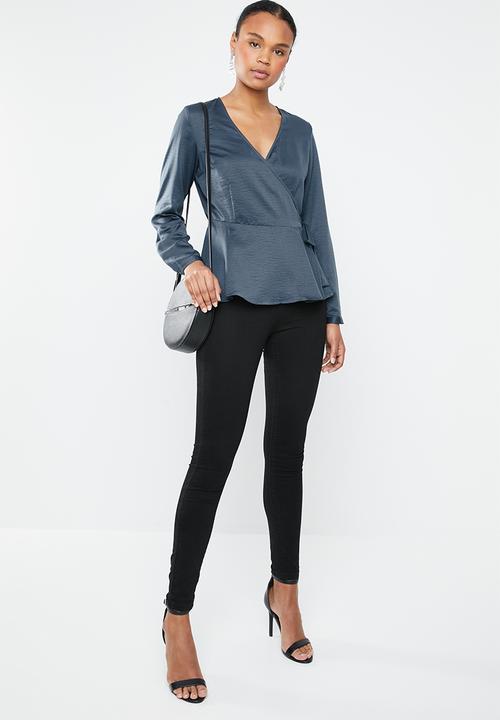 Vero Moda - Florence wrap top - blue