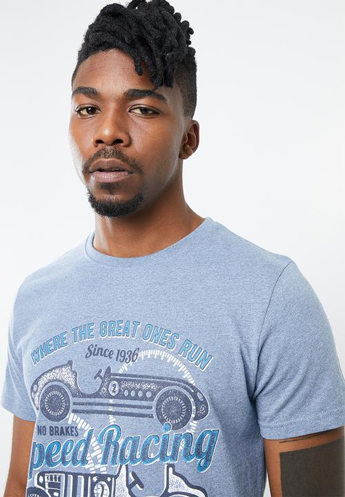 STYLE REPUBLIC - Vintage racing pj set - navy & grey