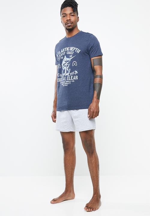 STYLE REPUBLIC - Marlin anchor  pj set - blue