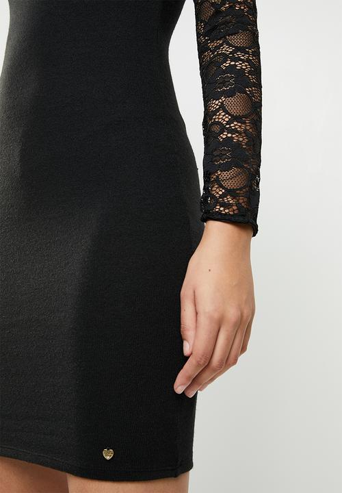SISSY BOY - Mixed bodycon dress - black