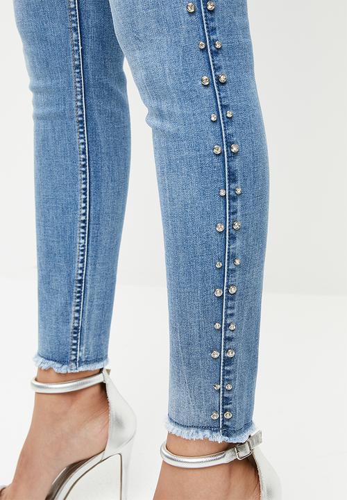 SISSY BOY - Side seam riveted studs axel skinny  - blue
