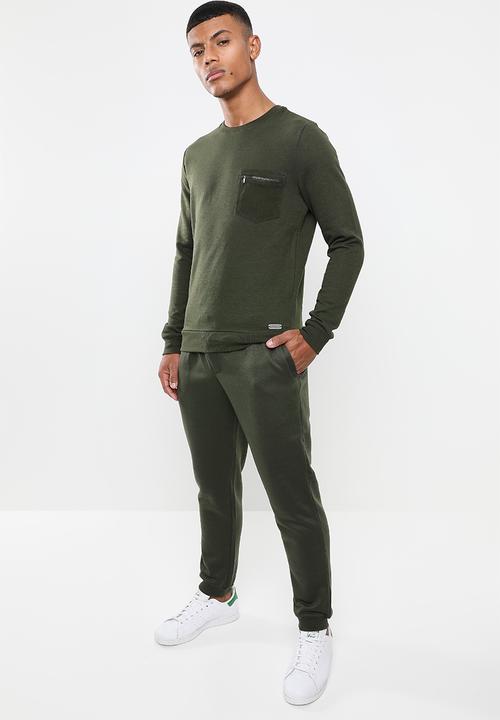 Brave Soul - Stein basic jogger - green