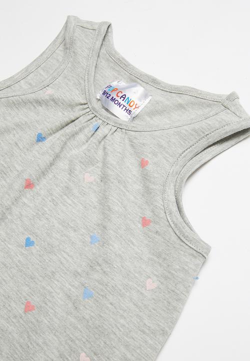 Pop Candy - Printed sleeveless vest - grey