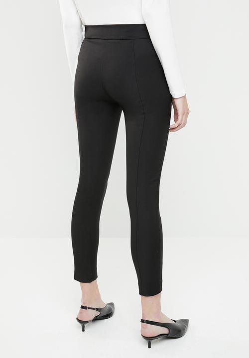 MANGO - Crop slim fit trouser - black