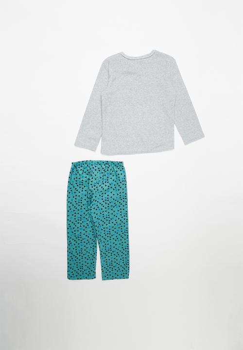 Pop Candy - Triangle print fleece and flannel pajamas - multi
