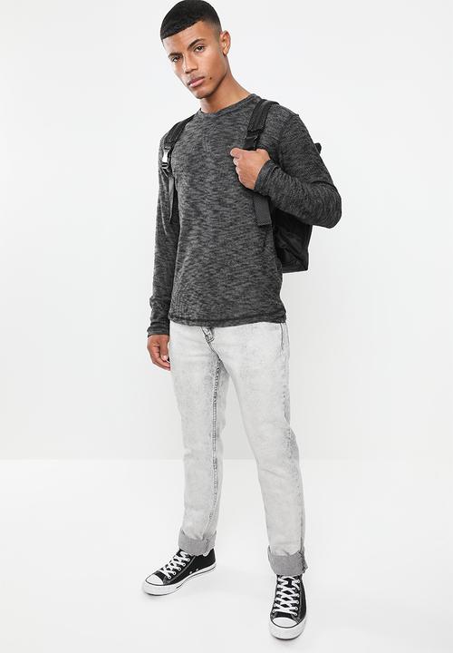 Brave Soul - Mata crew neck sweater - grey