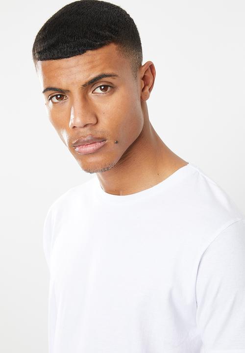 Brave Soul - Harrele longer length tee - white