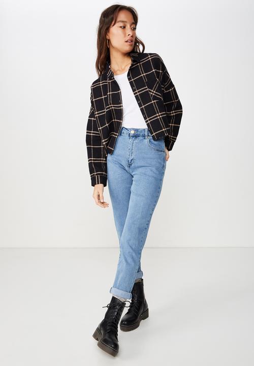 Cotton On - Megan chopped shirt  - black
