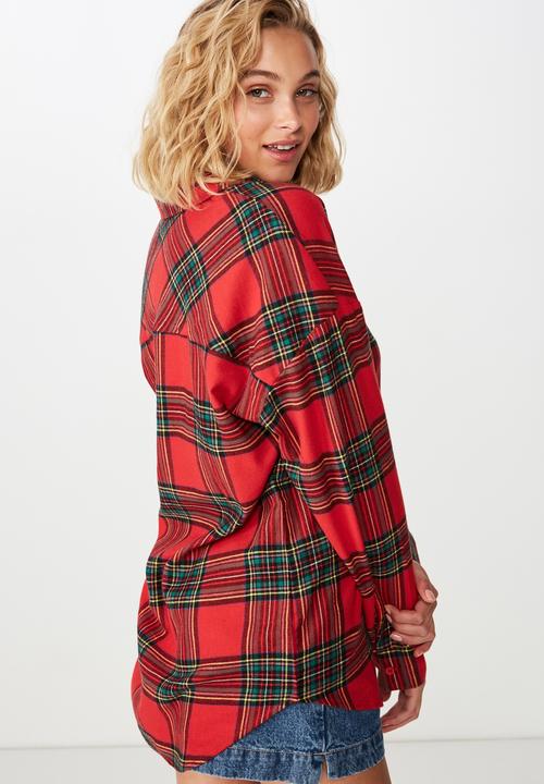 Cotton On - Sasual hudson shirt  - red