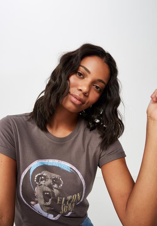 Cotton On - Classic band tee  - grey
