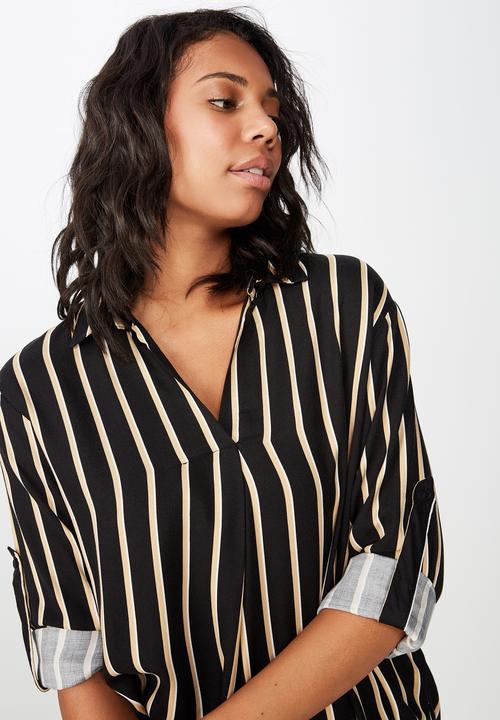 Cotton On - Lisa popover blouse  - black