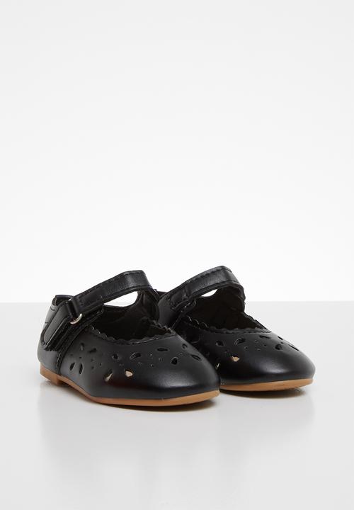 Pop Candy - Velcro strap pump - black