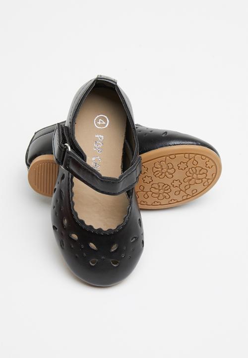 Pop Candy - Velcro strap pump - black