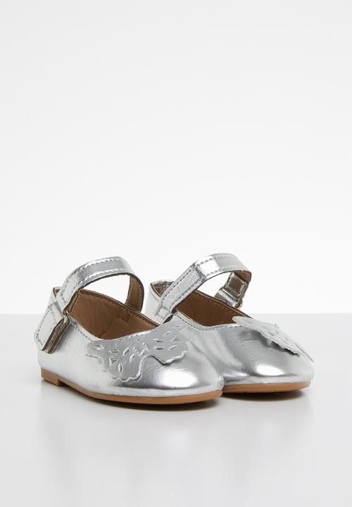 Pop Candy - Printed butterfly pump - silver