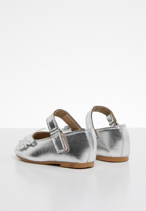 Pop Candy - Printed butterfly pump - silver