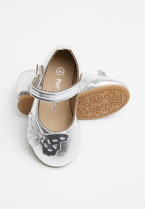 Pop Candy - Printed butterfly pump - silver