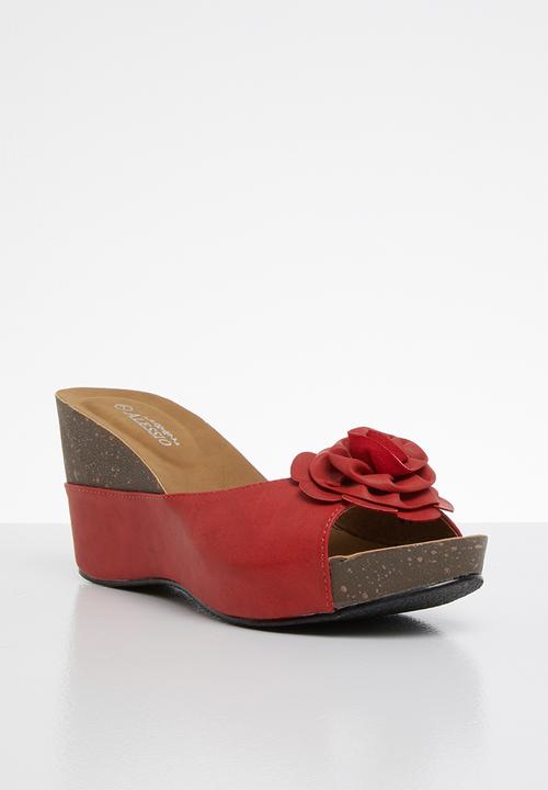 Franco Ceccato - Alessio flower trim wedges - red