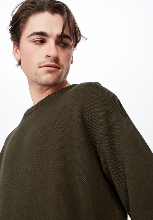 Cotton On - Lightweight crew neck sweater - khaki
