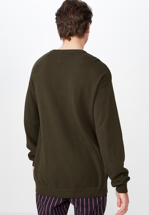 Cotton On - Lightweight crew neck sweater - khaki