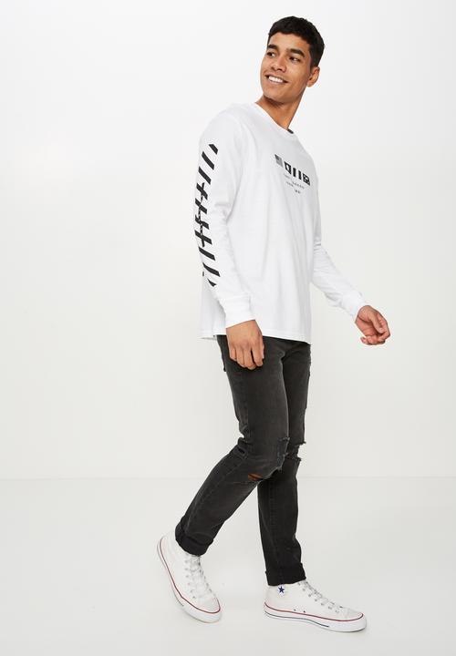 Cotton On - Tbar long sleeve tee - white