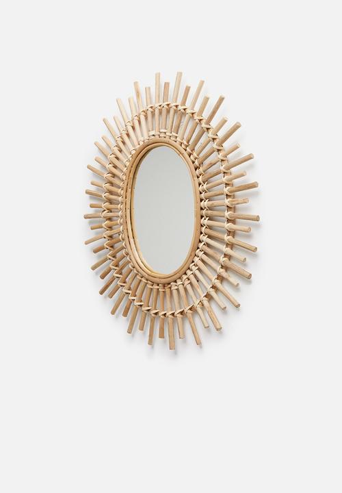 Sixth Floor - Rae rattan mirror - natural