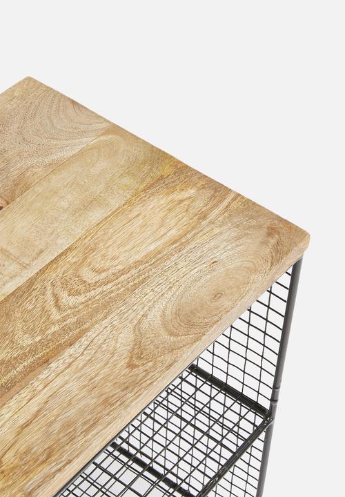 Sixth Floor - Orion side table - black/natural
