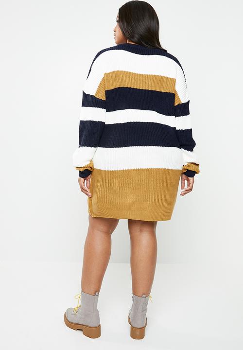 Missguided - Curve crew neck striped jumper - multi