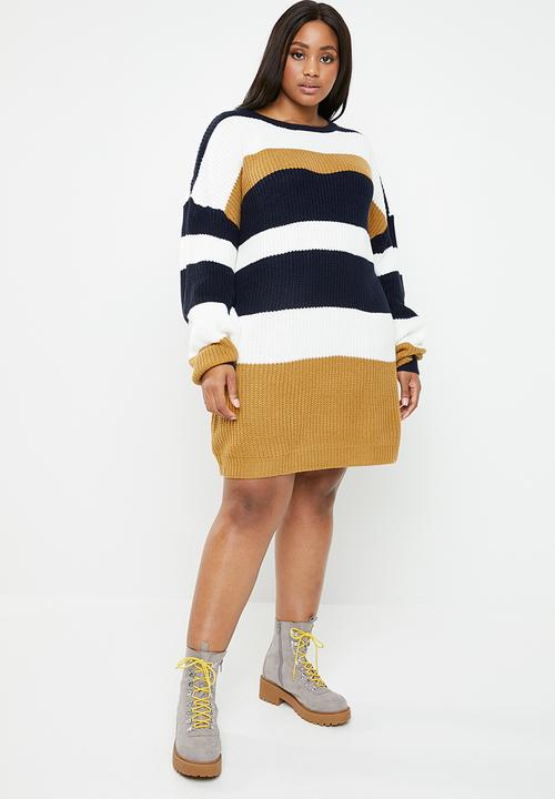 Missguided - Curve crew neck striped jumper - multi