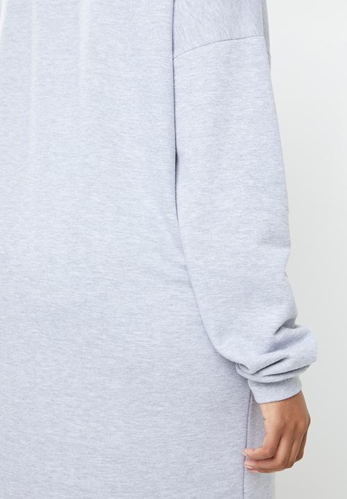 Missguided - Curves oversized sweat dress - grey