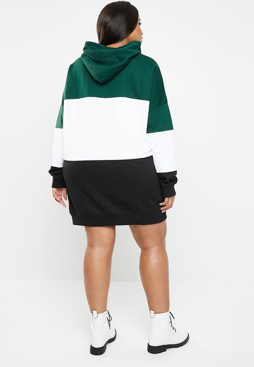 Missguided - Curves colourblock sweat dress - multi