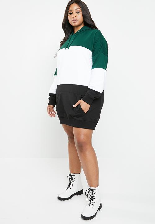 Missguided - Curves colourblock sweat dress - multi