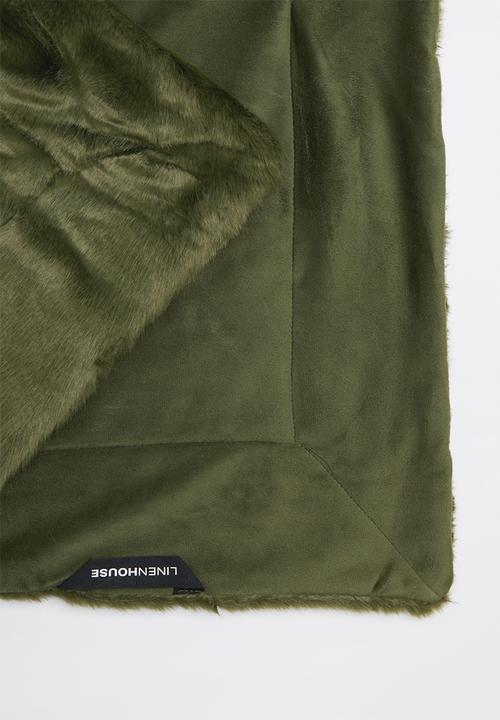 Linen House - Selma throw - olive