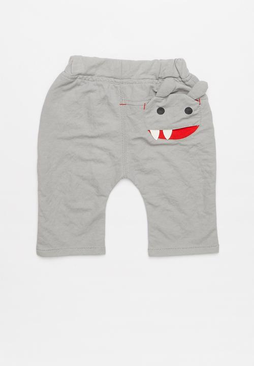 Pop Candy - Basic joggers with side character - grey