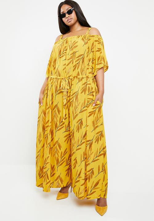 Plus-Fab - Palazo jumpsuit - yellow