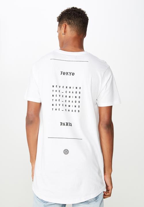 Cotton On - Longline scoop hem short sleeve tee - white
