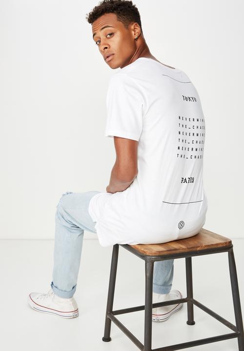 Cotton On - Longline scoop hem short sleeve tee - white