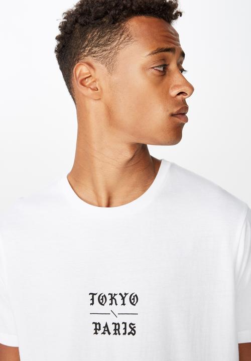 Cotton On - Longline scoop hem short sleeve tee - white