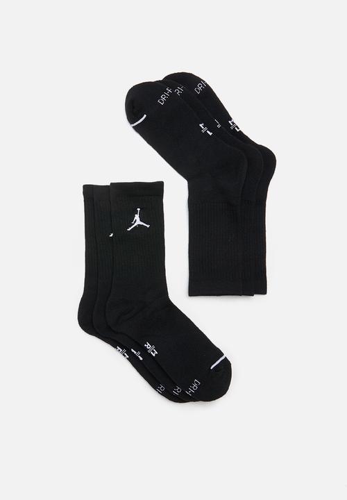 Nike - Jordan jumpman 3 pack crew socks - black
