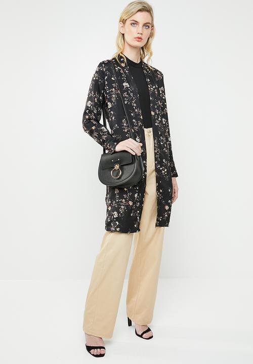 Jacqueline de Yong - Long sleeve kimono - black