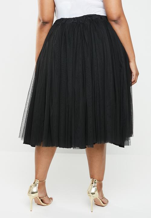 Plus-Fab - Short tulle skirt - black