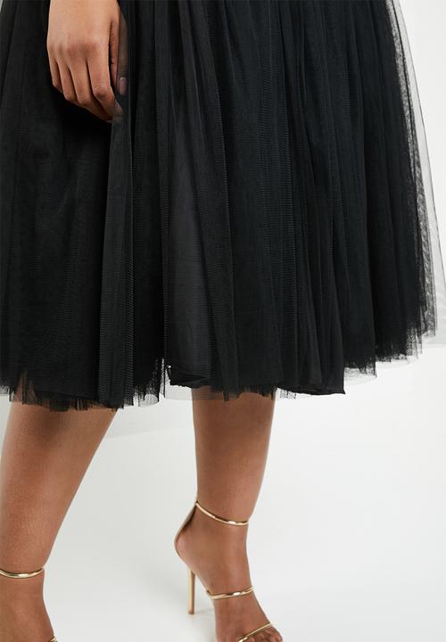 Plus-Fab - Short tulle skirt - black