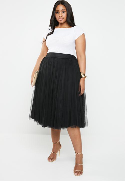 Plus-Fab - Short tulle skirt - black