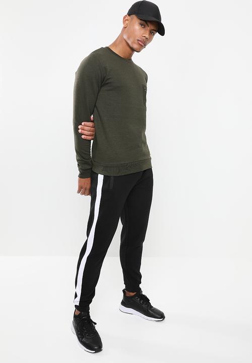 Brave Soul - Majestic joggers - black & white