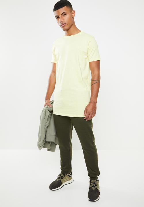 Brave Soul - Harrele longer length tee - yellow