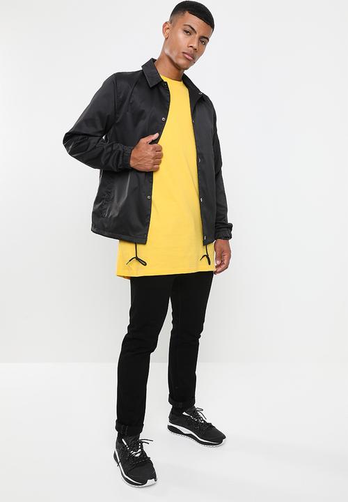 Brave Soul - Harrele longer length tee - yellow