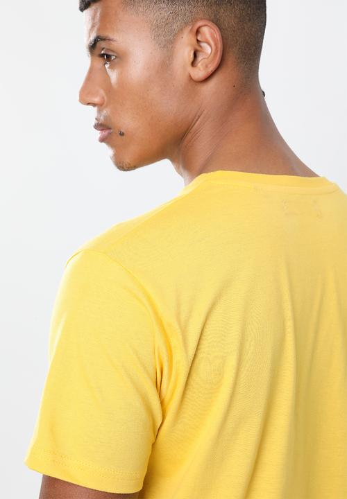Brave Soul - Harrele longer length tee - yellow