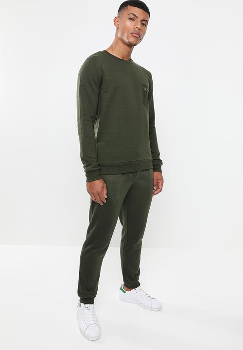 Brave Soul - Codex crew neck sweater - khaki