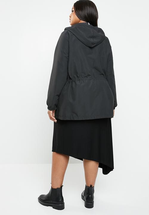 STYLE REPUBLIC PLUS - Tape detail parka - black